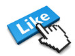 Illustration: social media concept - like button social media concept - like button
