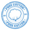 Vector: Pure cotton stamp Pure cotton stamp