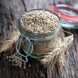Rye in a preserving glass