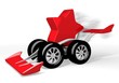 datenschutzenglish data protection icon  on a race car champion
