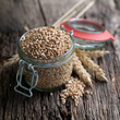 Foto: Wheat in a preserving glass Wheat in a preserving glass