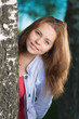 Portrait of the cheerful beautiful girl