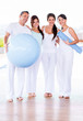 People in a Pilates class