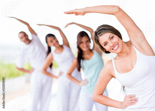 Photo: Group of yoga people Group of yoga people