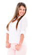 Casual woman smiling