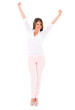 Successful woman with arms up