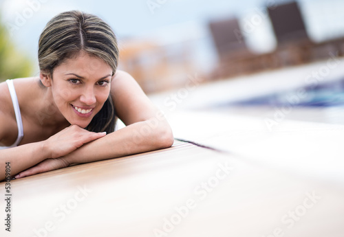 Photo: Beautiful woman outdoors Beautiful woman outdoors