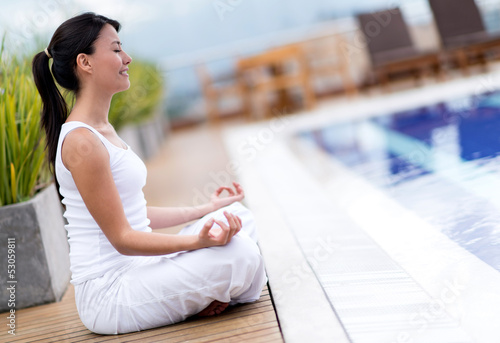 Photo: Yoga woman meditating Yoga woman meditating