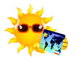 Illustration: Sunshine settles the bill with plastic Sunshine settles the bill with plastic