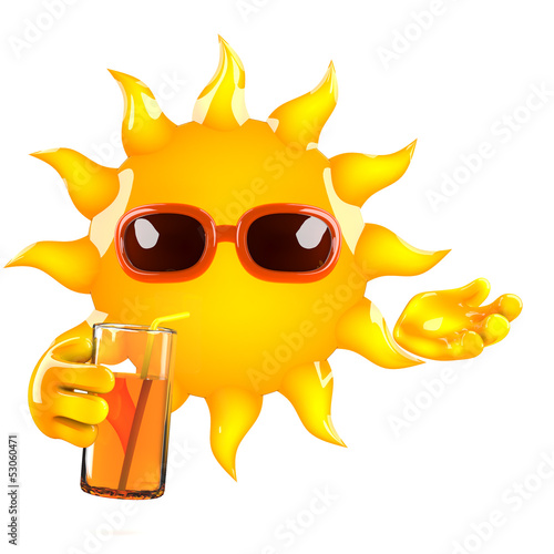 Illustration: Sunshine drinks through a straw Sunshine drinks through a straw