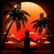 Meditation Zen on Tropical Sunset-Meditazione al Tramonto
