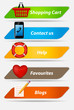 Vector: Set of Buttons with icons vector illustration Set of Buttons with icons vector illustration