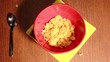 Useful breakfast with corn flakes and milk