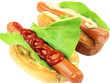 tasty hot dog isolated on white
