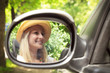 Photo: beautiful woman in the car beautiful woman in the car