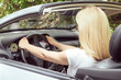 woman in a car