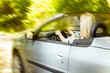 woman in a car