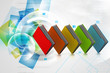 Colorfull folders in abstract background.