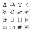 Communication Icons with White Background