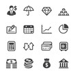 Finance Icons With White Backg...