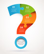 Question mark abstract design and infographics, background
