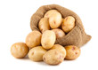 Photo: Ripe potatoes in a burlap bag Ripe potatoes in a burlap bag