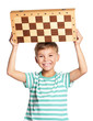 Boy with chessboard