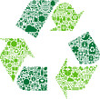 Green conceptual recycle icon