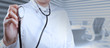 Doctor with a stethoscope in the hands