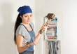 Woman electrician with a problem