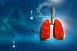 Human lungs in abstract digital design.