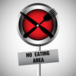 Vector: No eating area No eating area