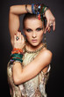 beautiful woman in bracelets