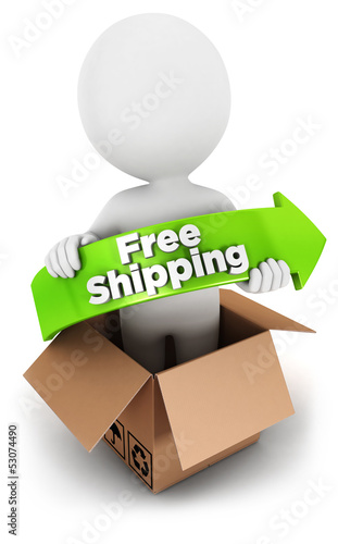 Illustration: 3d white people free shipping 3d white people free shipping