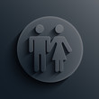Vector dark circle icon. Eps10