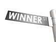 Winner street sign