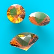 Diamonds isolated on the background