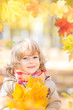 Child in autumn park