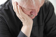 unhappy older man