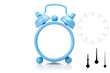 Old fashioned alarm clock with clipping paths