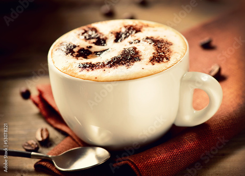 Photo: Cappuccino. Cup of Cappuccino Coffee Cappuccino. Cup of Cappuccino Coffee