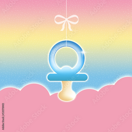 Illustration: Pacifier for newborn postcard Pacifier for newborn postcard
