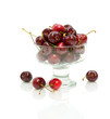 ripe cherry on a white background