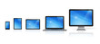 computer, laptop, mobile phone and digital tablet pc