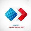 Vector: 4th July square of American independence day white background 4th July square of American independence day white background