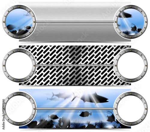 Illustration: Nautical Metal Banners Nautical Metal Banners