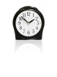 Black alarm clock with reflection.