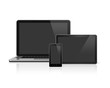 Laptop, mobile phone and digital tablet pc