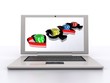 Illustration: Play poker online concept Play poker online concept