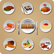 food and meal icon set
